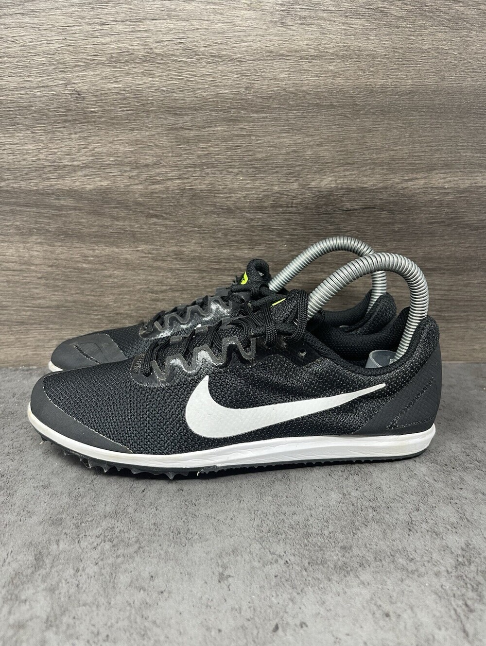 Nike Zoom Rival D10 Distance Running Shoes Womens Size 6 (Mens 4.5) Black Spikes
